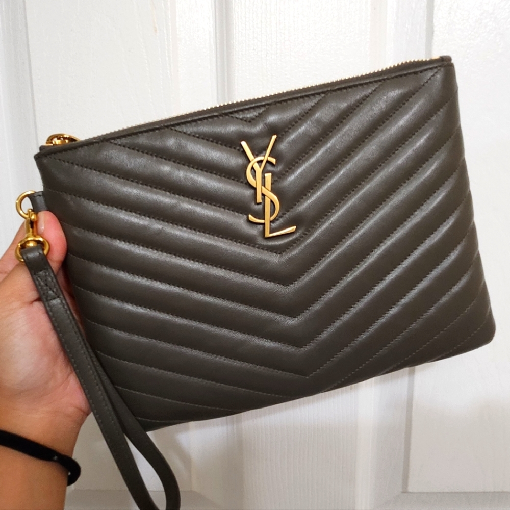 YSL Monogram Matelasse A5 Wristlet